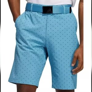 ADIDAS Mens 40 Ultimate365 Pine Print 10" Golf Shorts GM4294 Hazy Blue
